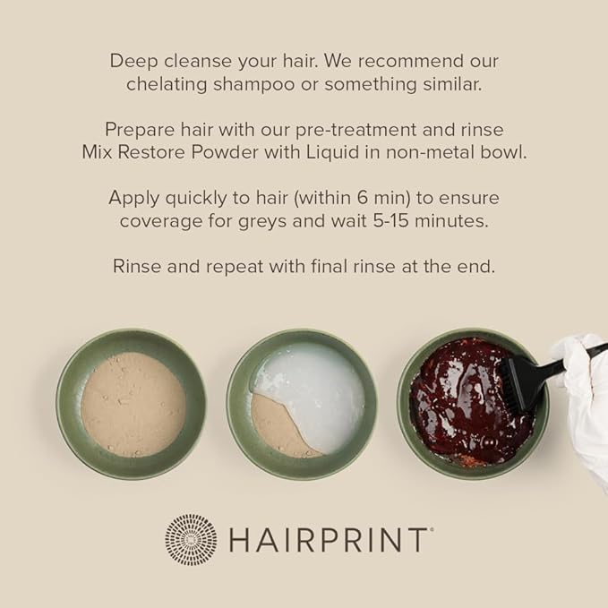 Hairprint True Color Restorer Plus in Brown | Enhanced Gray Coverage with Extra Restore Application | Dye-Free and Non-Toxic | Replenishes Natural Pigment | Patented Technology by Dr. John Warner