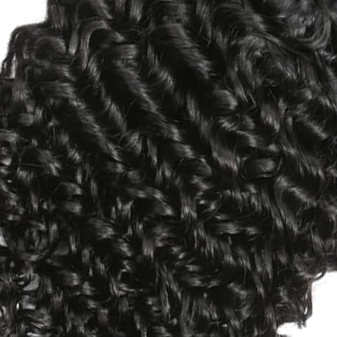 Water Wave Bundles Natural Black Human Hair Bundles 12 14 16 Inch Brazilian Grade 8A Virgin Remy Hair Extensions Double Weft Color 1B Hair Weave