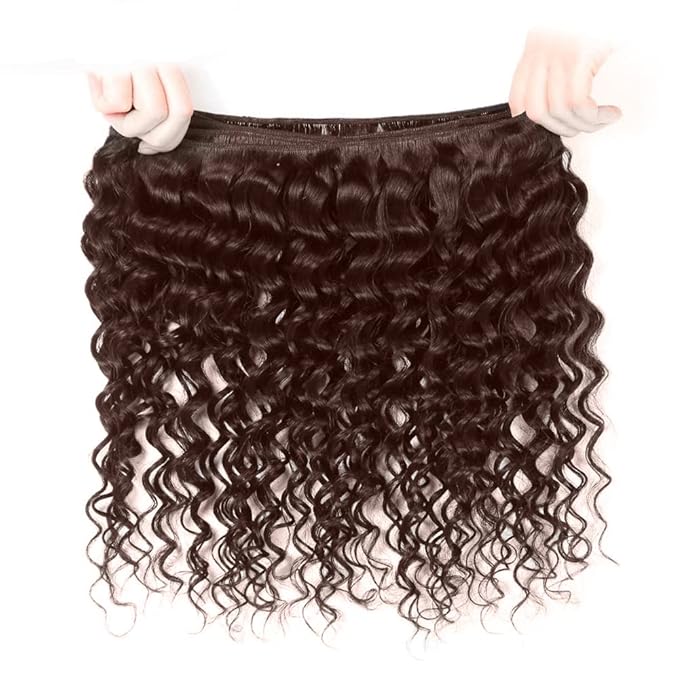#4 Brown Bundles Human Hair Water Wave Bundles 22 24 Inch Human Hair Weave 2 Bundle Unprocessed Brazilian Virgin Hair Chocolate Water Wave Human Hair Extensions