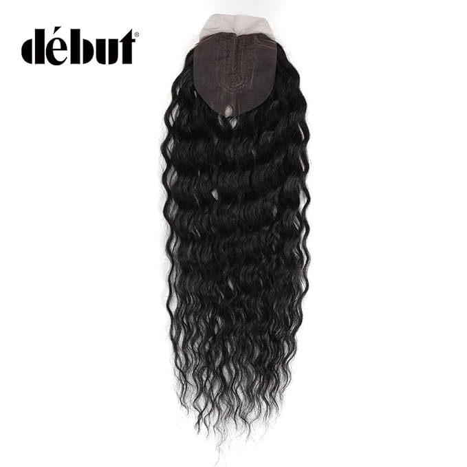 DÉBUT synthetic hair bundles with simple closure weave bundles with frontal swiss lace 9pcs Water Wave 20 inch 240g high temperature fiber