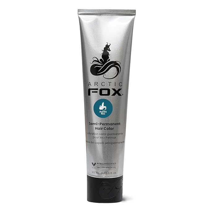 Arctic Fox Semi-Permanent Hair Dye, Aurora Kiss Blue, Vegan & Cruelty-Free, Ammonia-Free, Conditioning Formula, Vibrant Color for All Hair Types, 5.6 Fl Oz (Pack of 2)
