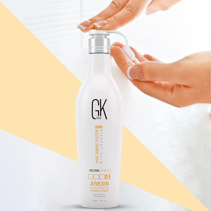 GK Hair Shield Conditioner 22 Fl Oz – UV Protection for Color Hair, Aloe Vera & Argan Infused, Sulfate and Paraben Free, Repairs Damage, Boosts Shine, Hydrating & Vegan