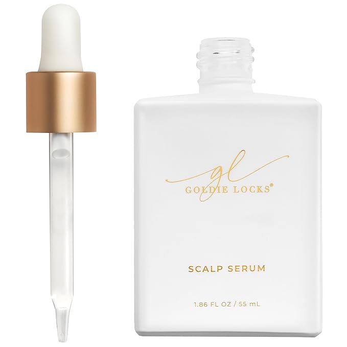 Goldie Locks Scalp Serum, Stimulates Hair Growth, Thickens Strands with Capixyl, Ginseng & Probiotic, Strengthens, Restores, Nourishes All Hair Types, Extensions & Scalp Health, Hydrating, 1.86 Fl Oz
