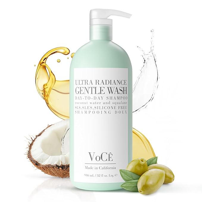 VoCÊ Haircare Gentle Wash Vegan & Cruelty-Free Shampoo | Clean Haircare, Color Safe, Paraben and Sulfate Free, Ultra Radiance, Hydrating, Shine Enhancing (32 oz | 946 ml)