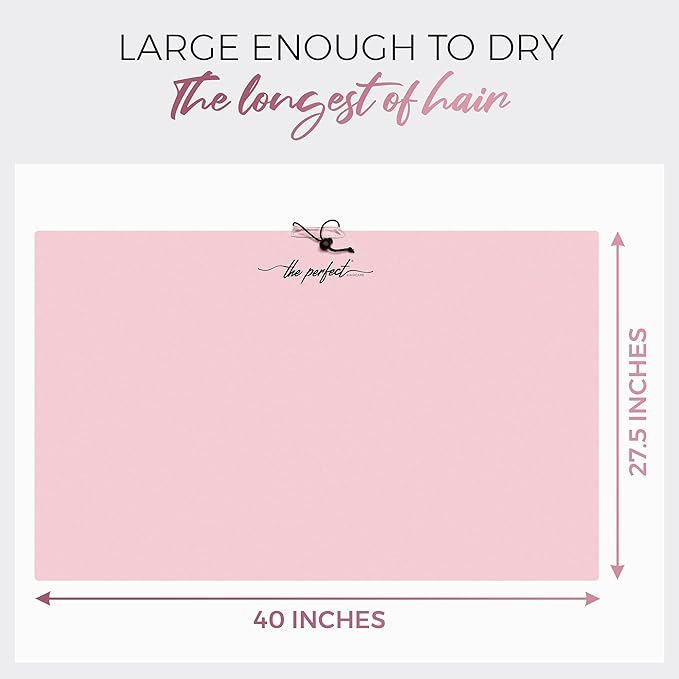 Microfiber Hair Towel Wrap for Women - Gift and Travel - Smooth like Silk - Curly, Wavy, Straight Hair Girls - Plopping Essential - Anti-Frizz, Fast Drying, Works Better than a Cotton T-Shirt