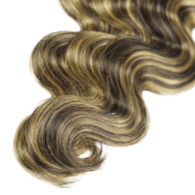 Highlight Blonde Bundles Human Hair P1B/27 Body Wave Bundle 18 18 18 Inch Niegmeag Peruvian Virgin Remy Hair Extensions 2 Tone Black and Blonde Bundles