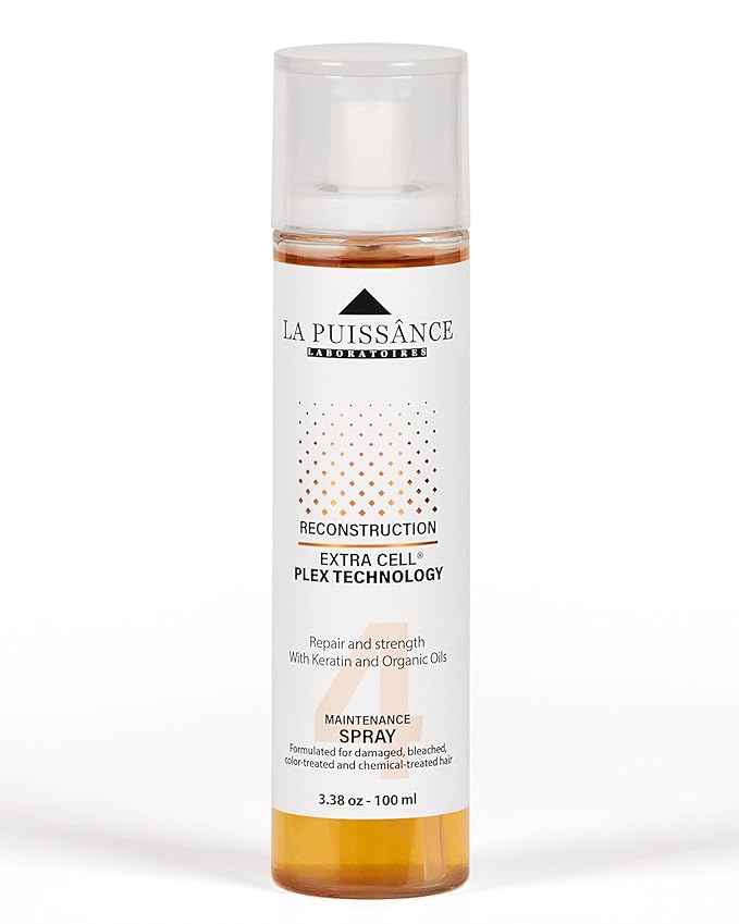 LA PUISSANCE Extra Cell Plex Spray Step 4 - Treatment for Damaged Hair - Repairs & Protects - Ideal for Color-Treated, Bleached & Chemically-Treated Hair | 3.38 fl oz for Home and Salon Use
