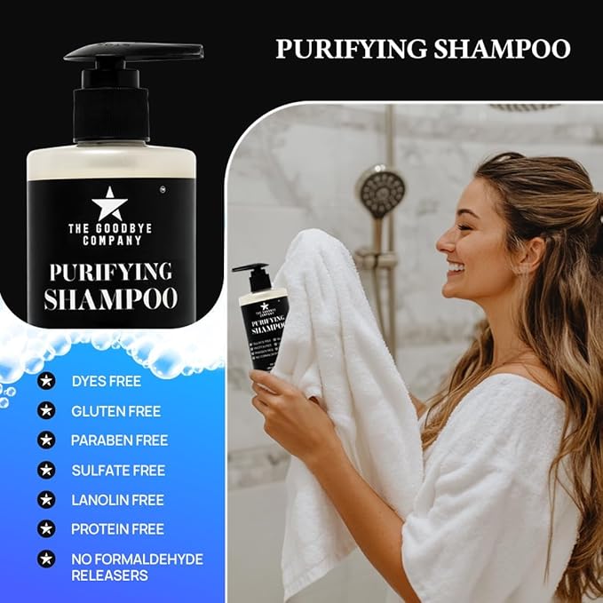 Castor Oil Shampoo and Conditioner Set; Dry Scalp Dandruff Treatment; Organic, Sulfate Free, Moisturizing Shampoo and Conditioner Set for Hair Care and Repair; Made in USA, 10 oz Bottles