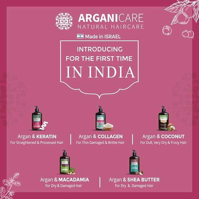 Arganicare Keratin Hair Thickening Conditioner for Men & Women - Deep Conditioning Treatment Enriched with Argan Oil, Jojoba Oil & Shea Moisture - Volumizing Conditioner for Damaged Hair | 13.5 fl oz