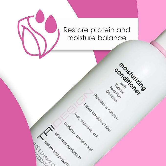 TRIDESIGN Extra Moisturizing Hair Conditioner - Deep Conditioning Treatment for Dry, Damaged, and Colored Hair, Restores Hydration & Adds Volume for Curly & Frizzy Hair - 10.5 Fl Oz