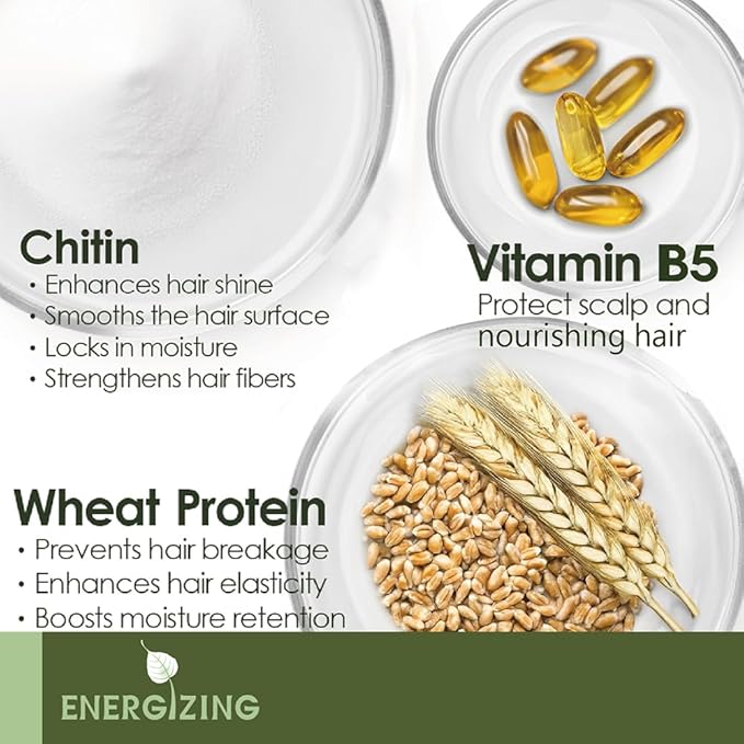 Chihtsai Energizing Hair Cream (6.8oz/200ml) - Instant Leave-in Cream. Moisturize, smooth, promotes shine and bounce to hair. Protecting it from UV rays, heat and wind