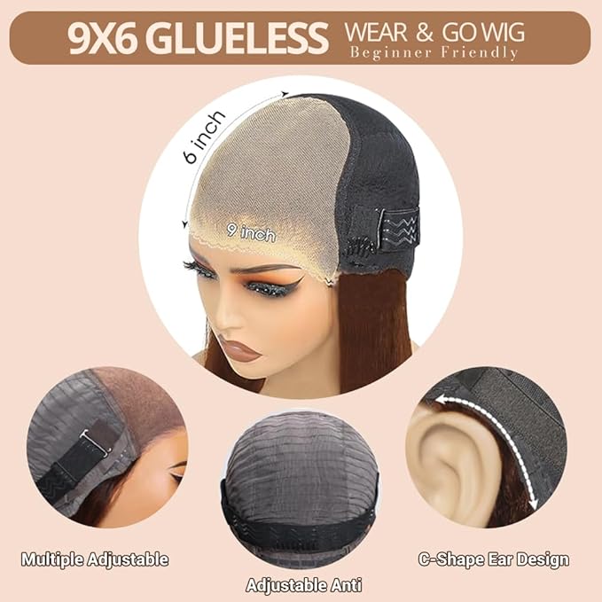 Chocolate Brown Lace Front Wigs Human Hair Pre Plucked Dark Brown Wear And Go Glueless Wig 9x6 Straight Wigs Human Hair 220% Density Colored #4 Brown Glueless Wig Hd Lace Frontal Wigs For Women 24Inch