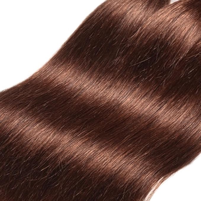 #4 Brown Bundles Human Hair Straight Bundles 20 22 Inch Human Hair Weave 2 Bundle Unprocessed Brazilian Virgin Hair Chocolate Straight Human Hair Extensions