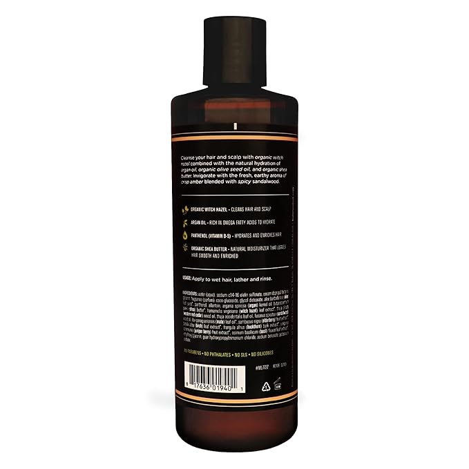Barrel and Oak - Shampoo & Conditioner Set, Moisturizing Shampoo/Conditioner Set for Men, Fragrant Amber Scent, Made with Hydrating Argan Oil, Certified Organic (Spiced Sandalwood, 16oz)