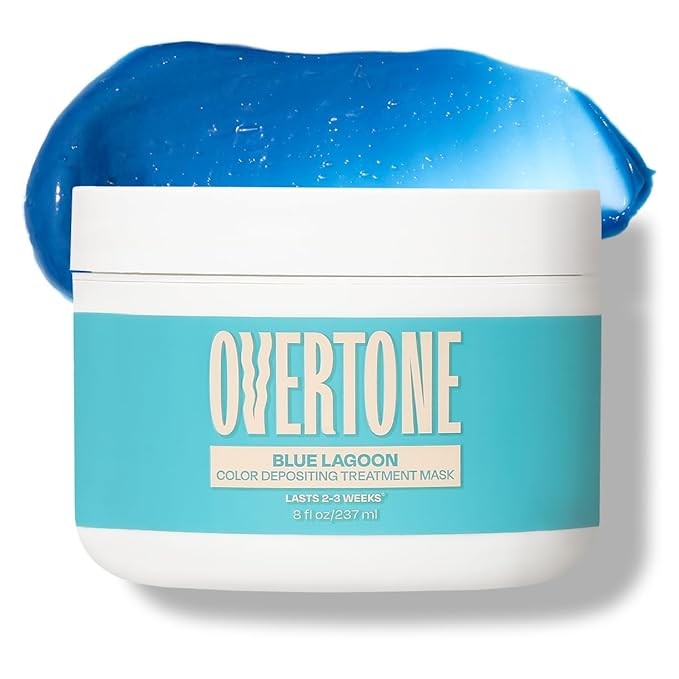 Overtone Color Depositing Semi-Permanent Hair Dye Conditioner - 8 oz For Natural & Color-Treated Hair, Moisturizing Shea Butter & Coconut Oil - Vegan & Cruelty-Free, Extreme Teal