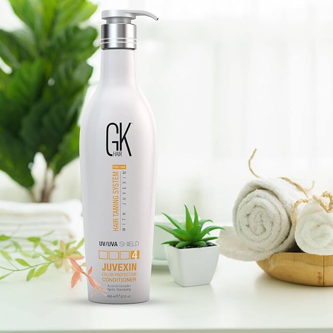 GK Hair Shield Conditioner 22 Fl Oz – UV Protection for Color Hair, Aloe Vera & Argan Infused, Sulfate and Paraben Free, Repairs Damage, Boosts Shine, Hydrating & Vegan