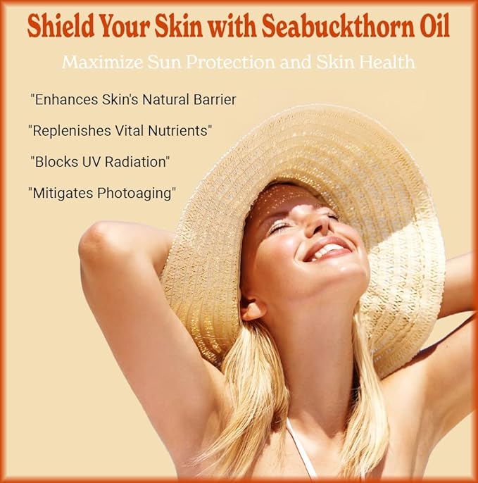 Natural Born Oils 16oz Sea Buckthorn Oil, 100% Pure and Natural, Organic, Cold-pressed, Unrefined, Revitalizing, Includes Pump & Dropper 16-Sea-Buck 0