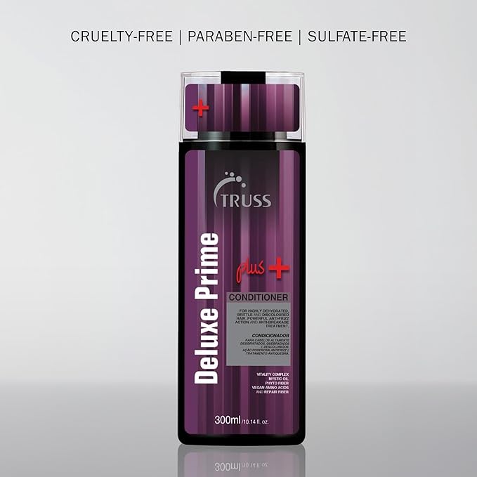 TRUSS Deluxe Prime + Deep Conditioner - Anti Frizz & Damaged Hair Treatment - Moisturizing Conditioner for Restored Hair Shine - Powerful Hair Care with an Anti Breakage Effect (10.4oz)