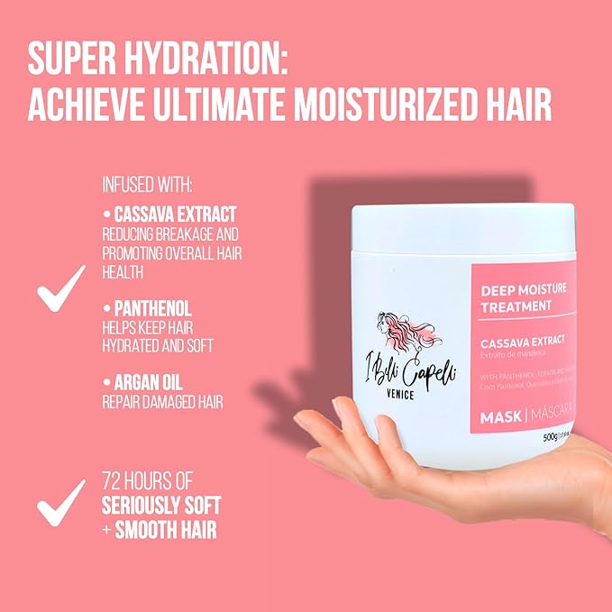 Venice Smoothing Keratin Kit, Keratin Hair Treatment Straightening Set- Keratina Para Alisar El Pelo Sin Formol - Paso Unico & Hair Mask for Silky Soft Hair (500g)- (Pack of 2)