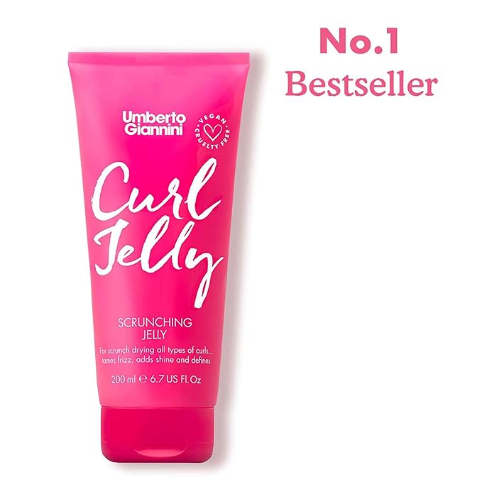 Umberto Giannini Curl Jelly Scrunching Jelly, Vegan & Cruelty Free Frizz Solution Gel for Curly or Wavy Hair, 200 ml (Gel & Curl Shine Conditioner)