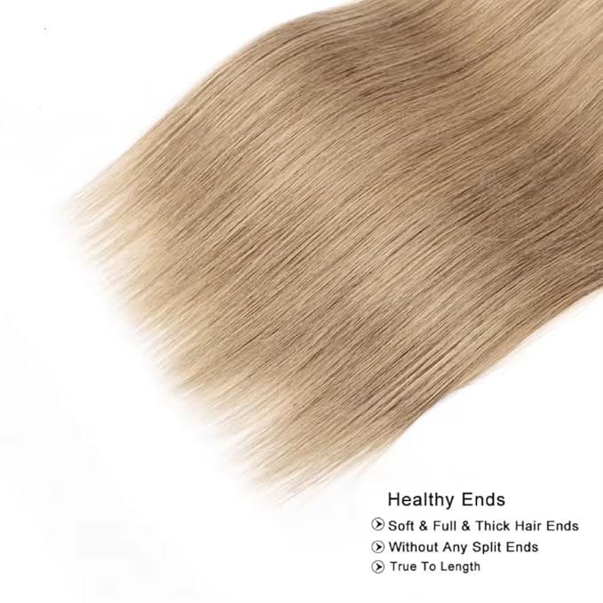 #22 Blonde Bundles Human Hair Straight Bundles 22 24 26 Inch Human Hair Weave 3 Bundle Unprocessed Brazilian Virgin Hair Ash Blonde Straight Human Hair Extensions 50 Grams/Bundle