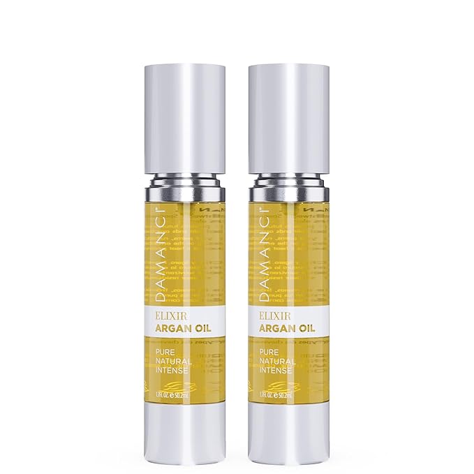 Elixir Argan Oil, Heat Protectant Oil and Leave In Conditioner for Hair Repair, Heal Split Ends and Control Frizz, No Oily Residue (1.7 oz Pack of 2)