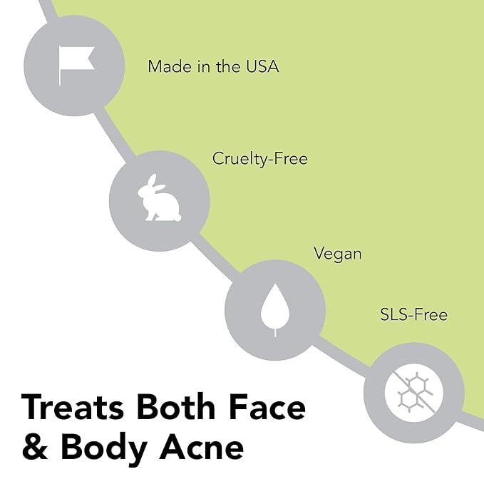 humane Benzoyl Peroxide Acne Face Wash - 5% Regular-Strength Acne Treatment for Face, Skin, Back and Body - 8 Fl Oz - Dermatologist-Tested Non-Foaming Cleanser - Vegan, Cruelty-Free