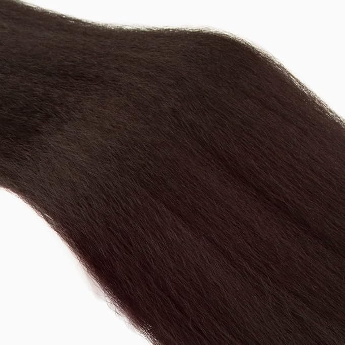 #4 Brown Bundles Human Hair Kinky Straight Bundles 26 28 Inch Human Hair Weave 2 Bundle Unprocessed Brazilian Virgin Hair Chocolate Yaki Straight Human Hair Extensions