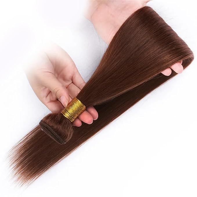 Auburn Human Hair Bundles Reddish Brown Straight Bundles Color 33 Bundle 16 18 20 Inch Silky Soft Unprocessed Brazilian Remy Hair Extensions Double Weft Bundle Hair Weave