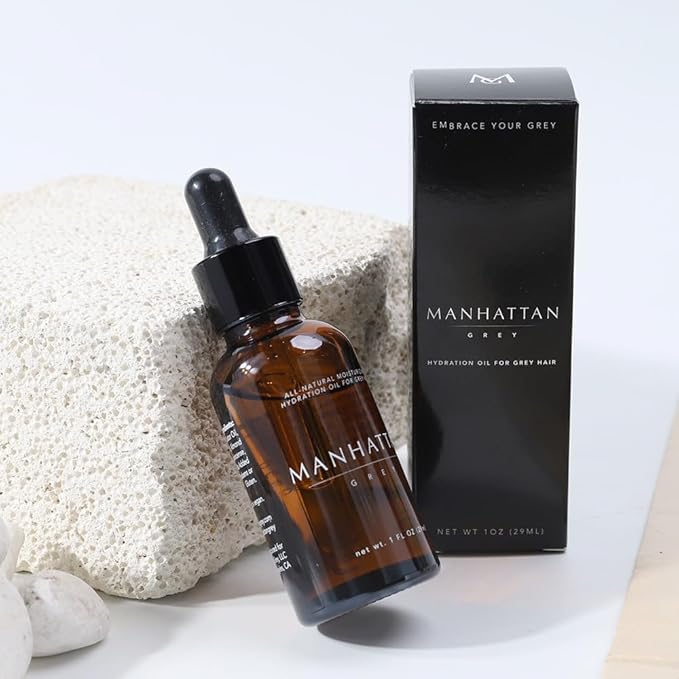 Hair Vegan Hydration Oil for Damaged, Itchy Grey Hair | Softens, Hydrates Scalp, Skin and Beard | Daily Sulfate-Free Moisturizer