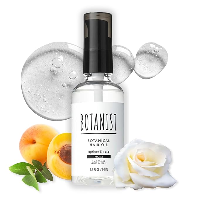 Organic Hair Oil for Frizzy Hair, Natural Hair Oil for Women, HAIR OIL Spray for Men with Jojoba Oil, Protein, Organics Extract & Squalane, Hair Scalp Oil from Japan 2.7 Fl Oz APRICOT & ROSE