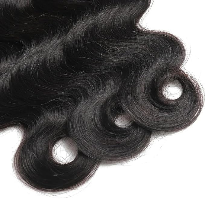 Brazilian Body Wave Bundles Human Hair 1B Natural Black Human Hair Bundles Silky Soft 18 18 18 Inch Quick Weave Unprocessed Remy Hair Extensions For Women Deals