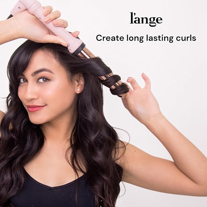 L'ANGE HAIR Ondulé 25 MM Ceramic Curling Wand | Professional Hot Tools Curling Iron 1 Inch | Salon Hair Styling Wands for Beach Waves | Best Hair Curler Wand for Frizz-Free, Lasting Curls