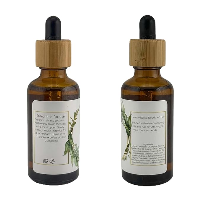 Hair Growth Oil - Organic, Vegan, cruelty free - Rosemary oil, castor oil, pumpkin seed oil, amla oil etc. For thick healthy hair, 1.70 Fl Oz (Pack of 1)