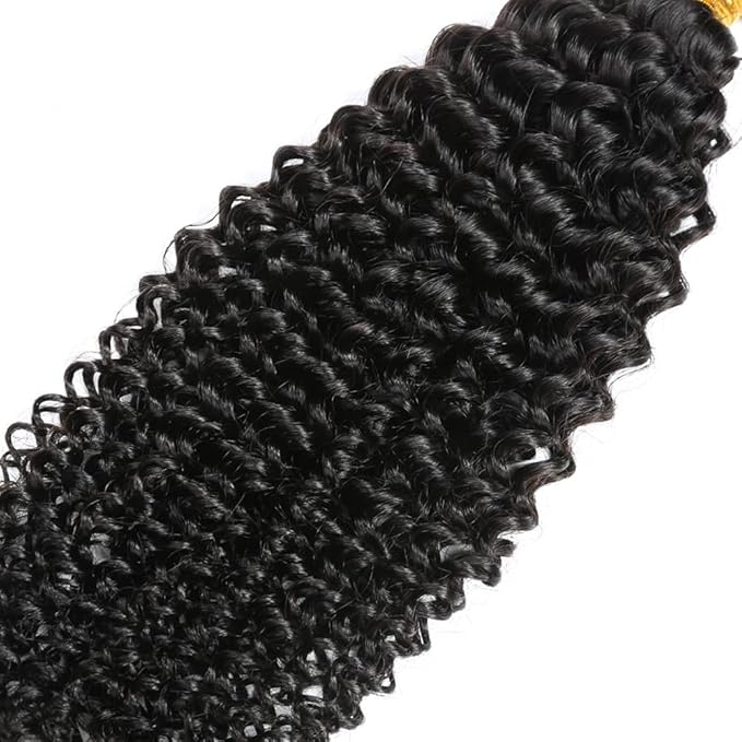 30 Inch Natural Black Kinky Curly Bundles Human Hair Color 1B Bundles Unprocessed Brazilian Virgin Remy Hair Extensions Double Weft Hair Weave