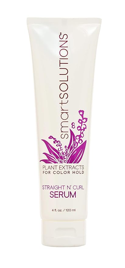 smartSOLUTIONS Straight N' Curl Serum 4 oz, | Smooths & Straightens | Curves & Curls | Paraben-Free | Plant-based
