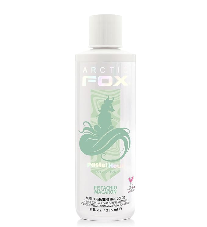 ARCTIC FOX Vegan and Cruelty-Free Semi-Permanent Hair Color Dye (8 Fl Oz, PISTACHIO MACARON)