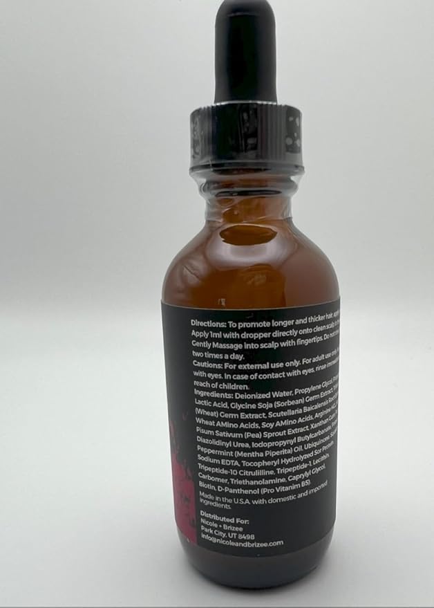 N+B Hair Growth Serum - Helps Promote Thicker, Fuller, & Healthier Hair w/Biotin, Natural-Based Formula, Helps Prevent Hair Fall & Thinning, For Women In All Hair Types - (2oz.) (3-Pack)