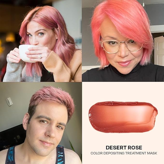 Overtone Daily Color Depositing Conditioner: 8oz Temporary Coloring Conditioner w/Shea Butter & Coconut Oil, Refresh Color & Prevent Fading, Vegan & Cruelty-Free, Rose Gold is Desert Rose