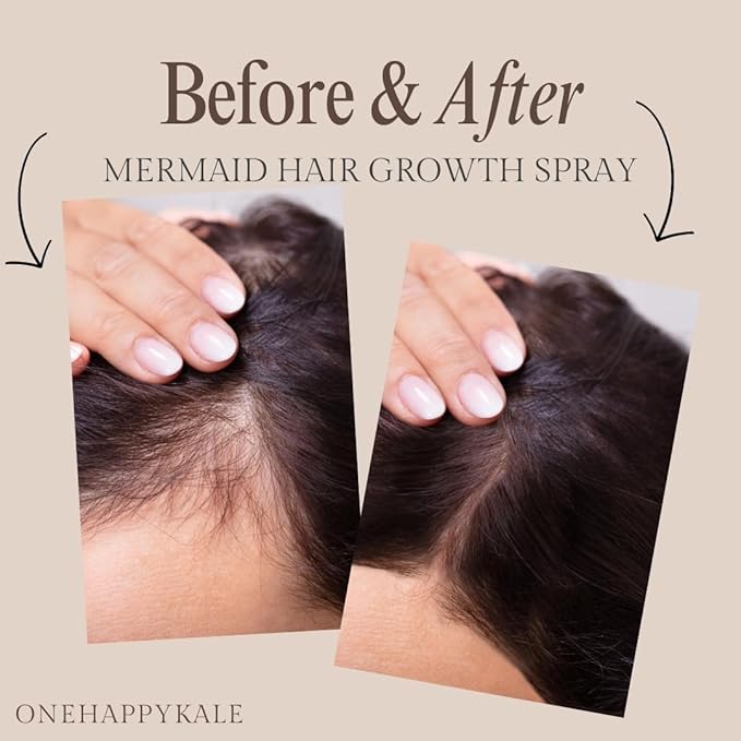 Mermaid Hair Growth & Restoration – Boosts Regrowth, Repairs Damage, Calms Scalp with Rosemary Oil – Non-Toxic, Cruelty-Free, Nourishing Formula All Hair Type – 4oz Bottle