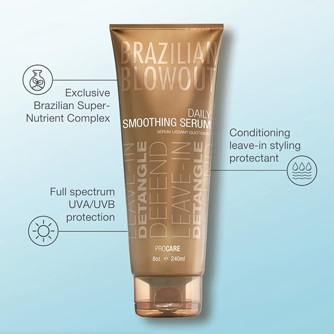 Brazilian Advanced Daily Smoothing & Anti-Frizz Serum, 8 Fl Oz (Pack of 1)