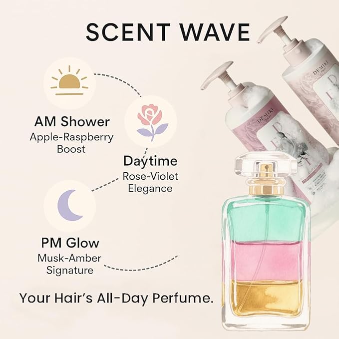 Japanese Shampoo and Conditioner Set for Women, Shampoo and Conditioner Set for Oily Hair, Sulfate Free, Rose Scent, Anti Dandruff, Clarifying, Moisturizing, Hydrolyzed Keratin Hair Care, 32oz