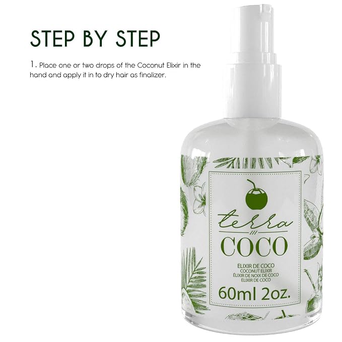 TERRACOCO COCONUT ELIXIR | Vegan | Moisturizes and Nourishes | Ideal for Extremely Dry and Worn Hair Damaged by Sun or Chemicals