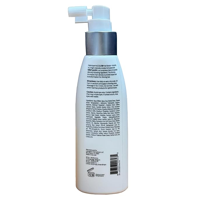 Hairmax Acceler8 Hair Booster + Nutrients - Topical Hair Regrowth Treatment - Thinning Hair Loss Solution - Advanced Scalp Care - Minimizes Hair Shedding - B Vitamins & Omega 6-4 fl oz