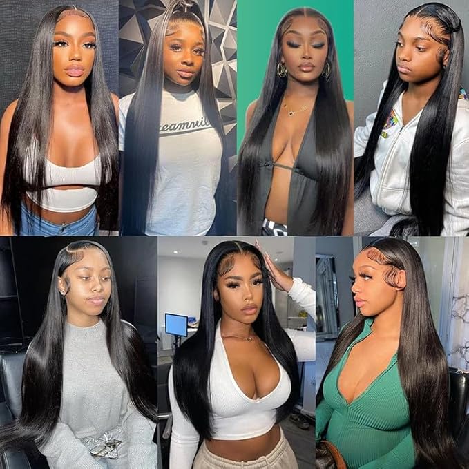 Human Hair Bundles Color #1B Straight Human Hair Bundles Brazilian Grade 8A Virgin Hair Extensions 22 24 26 Inch Natural Black Straight Hair Weave