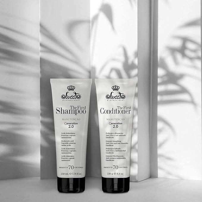 Shampoo & Ultra Conditioner Set – Hair Straightener Treatment, Hydration Maintenance - Anti-Frizz For All Hair Types - 230ml/7.78floz & 230g/8.11oz - Pack of 6 - Sweet Pro
