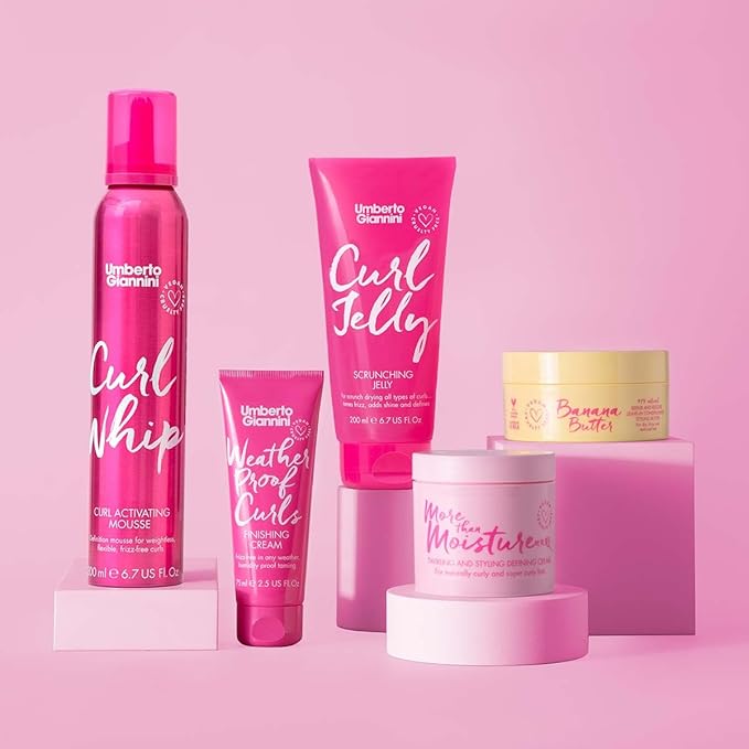 Umberto Giannini Curl Styling Kit, 5-Step Routine for Styling Wavy,Curly & Coily Hair. Defined, Frizz-Free, Soft Curls. Vegan & Cruelty-Free (5 products)