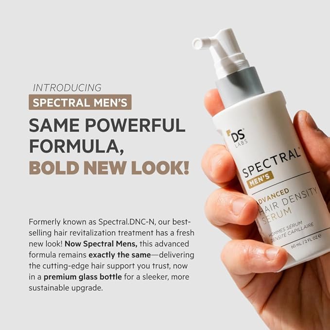 DS Labs Spectral Men's Formally Spectral.DNC-N - Hair Density Serum, Strengthening, Thickening, Minimize Shedding, Color Safe, 60mL, Packaging May Vary, (Pack of 3)