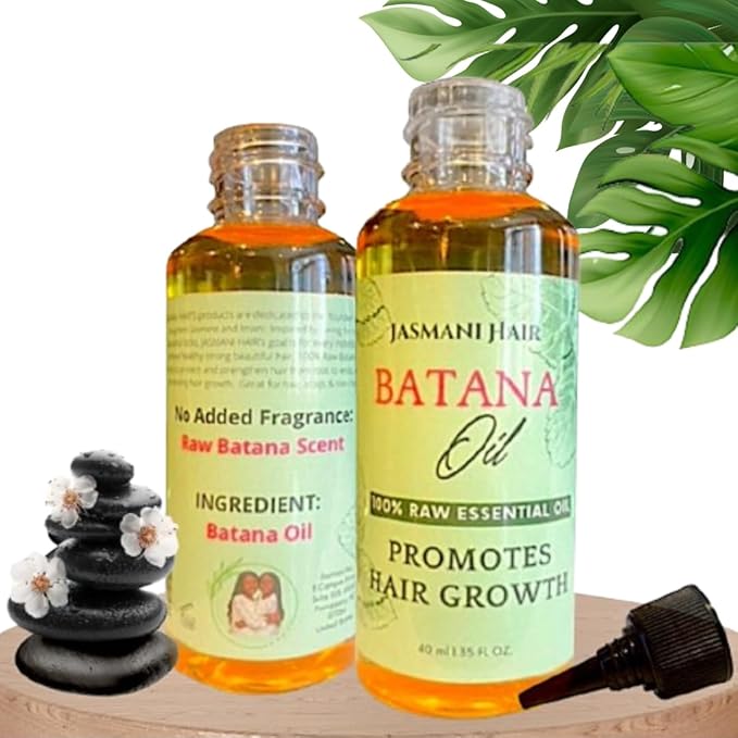 Batana Oil, 100% Raw Essential Oil, Nourishing Scalp Oil that Promotes Hair Growth for Men & Women and Family, Strengthening Hair & Skin Radiance, 40ml 1.35 oz