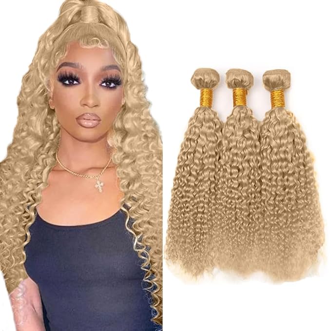 #22 Ash Blonde Bundles Human Hair Water Wave Bundles 28 30 32 Inch Human Hair Weave 3 Bundle Unprocessed Brazilian Virgin Hair Blonde Water Wave Human Hair Extensions 50 Grams/Bundle